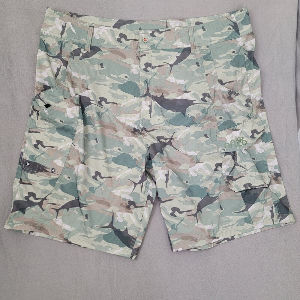 AFTCO Camo Cargo Fishing Sz 42 Water Repellent Short‎ Boat Outdoor Lightweight
